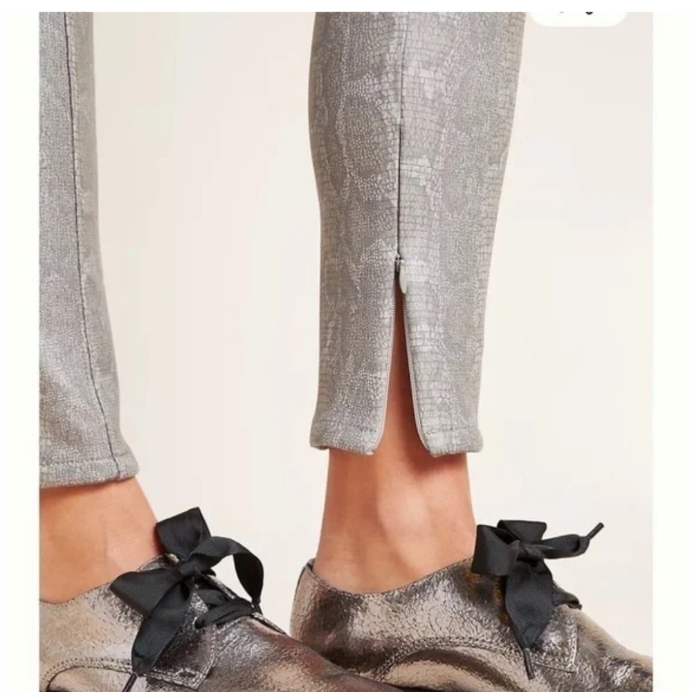 Anthropologie Grey and Tan Snakeskin Pants - Picture 4 of 10